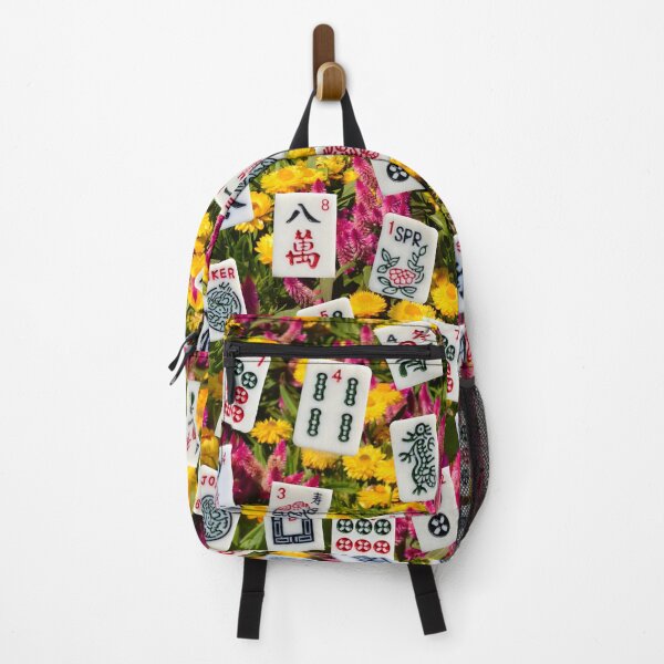 Item preview, Mahjong tiles (symbols) on colorful wildflowers  designed and sold by Zina Stromberg.