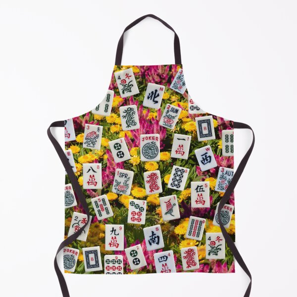 Item preview, Mahjong tiles (symbols) on colorful wildflowers  designed and sold by Zina Stromberg.