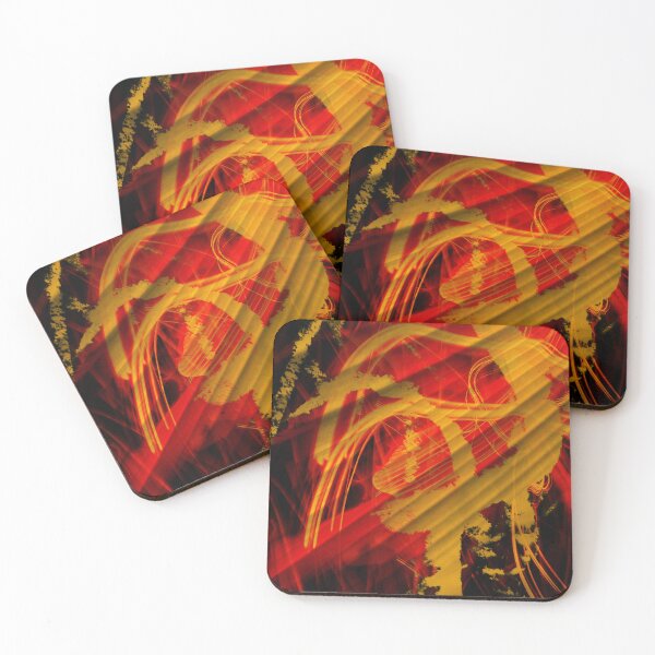 Item preview, Sunbaked Red and Mustard Yellow Abstract Art Large Textured Canvas Print Modern Mediterranean Art designed and sold by NickDedidis.