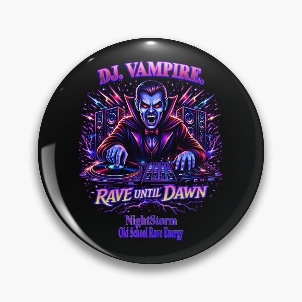 Item preview, Old School Rave Until Dawn – Vampire DJ Neon Night designed and sold by leyfinder.