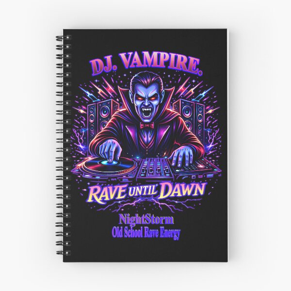 Item preview, Old School Rave Until Dawn – Vampire DJ Neon Night designed and sold by leyfinder.