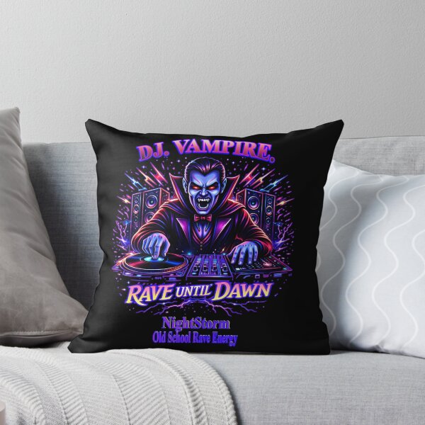 Item preview, Old School Rave Until Dawn – Vampire DJ Neon Night designed and sold by leyfinder.