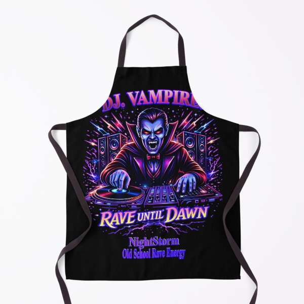 Item preview, Old School Rave Until Dawn – Vampire DJ Neon Night designed and sold by leyfinder.