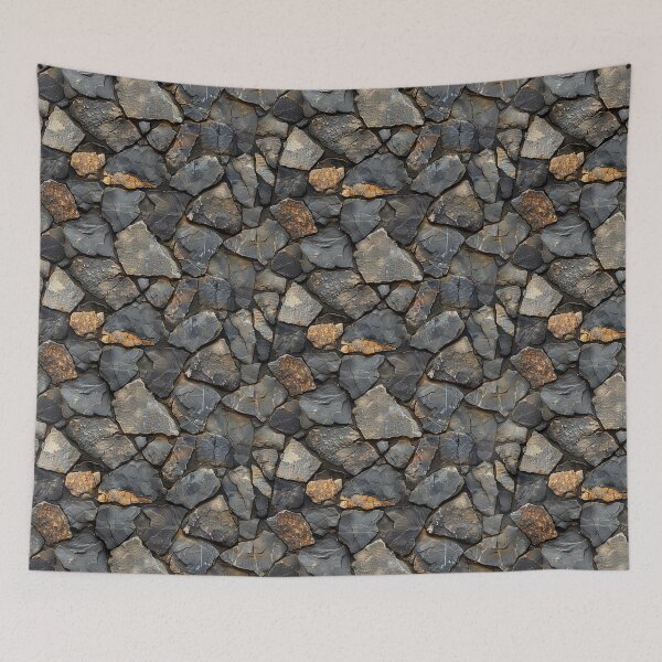 Item preview, Rustic Natural Slate Stone Wall Seamless Texture Pattern designed and sold by NTGUILTY.