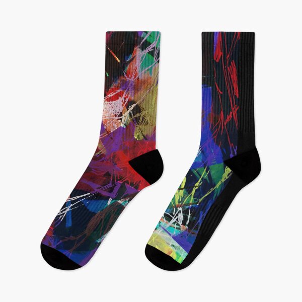 Item preview, Electric Urban Abstract Wall Art Vibrant Neo Expressionist Mixed Media  Modern Cyberpunk Decor designed and sold by NickDedidis.