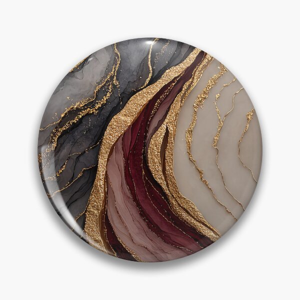 Item preview, Beautiful Crimson and Slate Fluid Gemstone with Gold designed and sold by Nine Lives Studio.