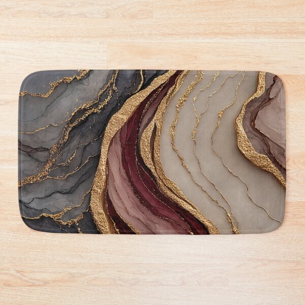 Item preview, Beautiful Crimson and Slate Fluid Gemstone with Gold designed and sold by Nine Lives Studio.