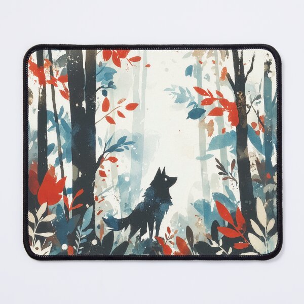 Item preview, Silent Wolf in Autumn Forest designed and sold by Dusk Atelier.