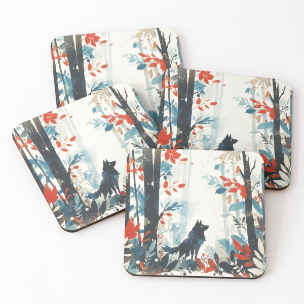 Item preview, Silent Wolf in Autumn Forest designed and sold by Dusk Atelier.