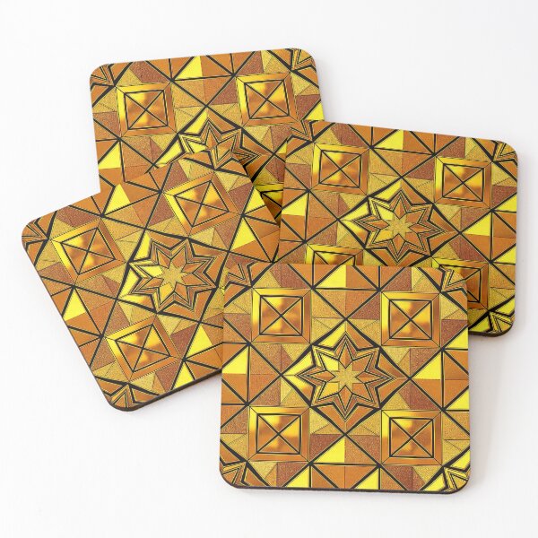 Item preview, Golden Square, rhombus and star pattern. designed and sold by Giulivo Store Graphic.