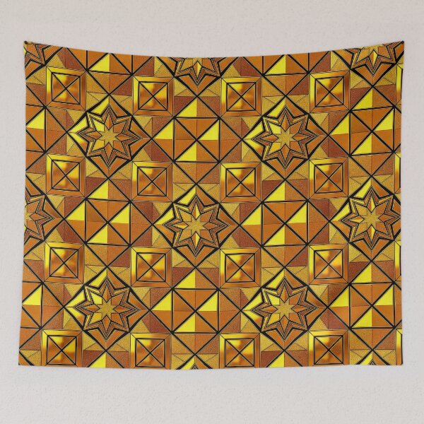 Item preview, Golden Square, rhombus and star pattern. designed and sold by Giulivo Store Graphic.