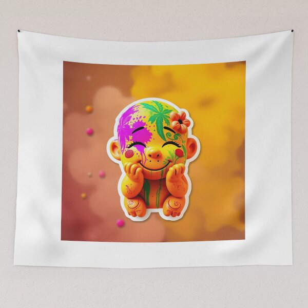 Item preview, Smiling Holi Baby with Vibrant Colors designed and sold by Teewave-Ashish.