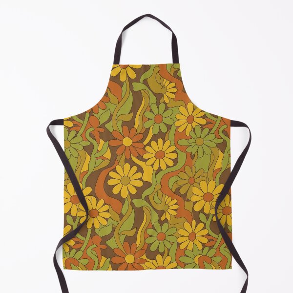 Item preview, Retro 70s Floral Psychedelic Seamless Pattern designed and sold by InkedHorizon.