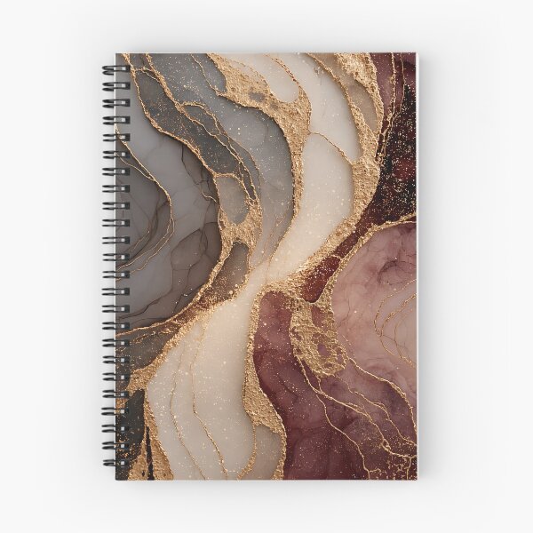 Item preview, Dreamy Burgundy and Slate Fluid Gemstone with Gold designed and sold by Nine Lives Studio.