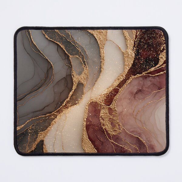 Item preview, Dreamy Burgundy and Slate Fluid Gemstone with Gold designed and sold by Nine Lives Studio.