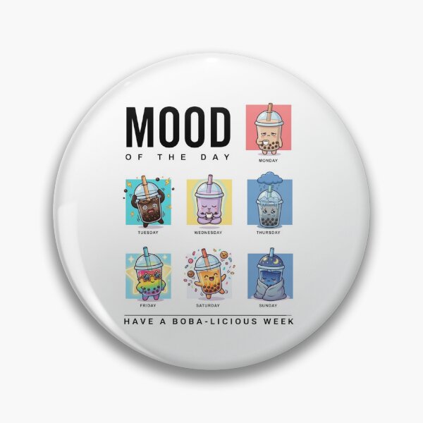 Item preview, Mood of the Day Boba Tea – Cute Kawaii Bubble Tea Week Mood Design designed and sold by ThreadThatSpeak.