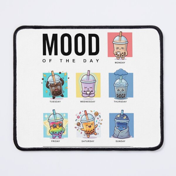 Item preview, Mood of the Day Boba Tea – Cute Kawaii Bubble Tea Week Mood Design designed and sold by ThreadThatSpeak.