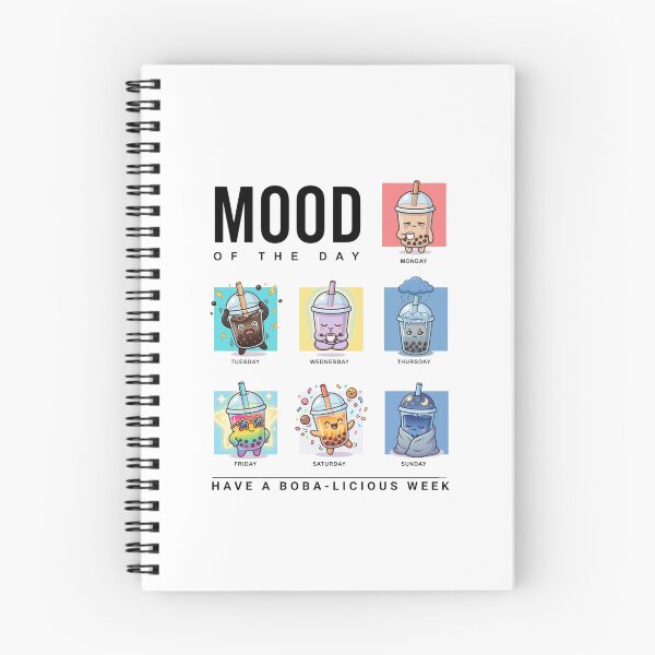 Item preview, Mood of the Day Boba Tea – Cute Kawaii Bubble Tea Week Mood Design designed and sold by ThreadThatSpeak.