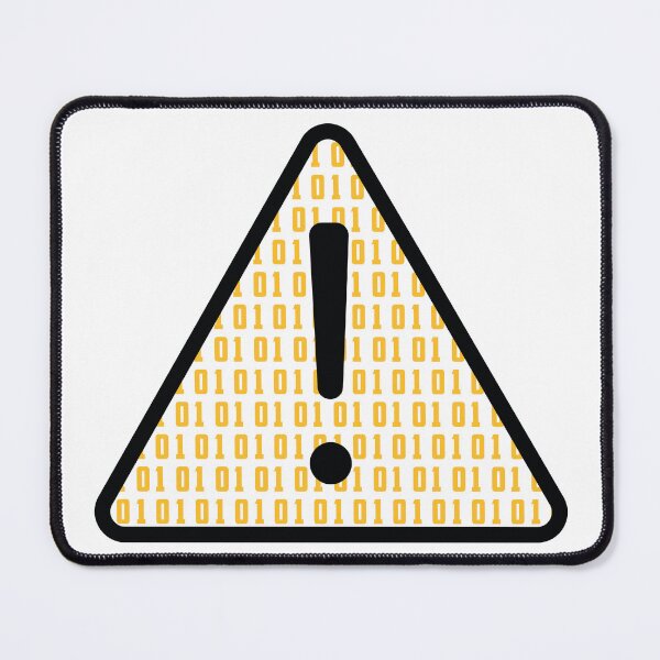 Item preview, Binary Danger – Cyber Security Warning Symbol with Binary Code | Hacker & Digital Threat Design designed and sold by WordPlayStudio.