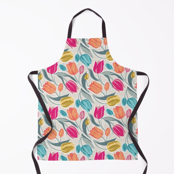 Item preview, Bloom-erang tulips - beige background bold colorful spring flowers designed and sold by SelmaCardoso.