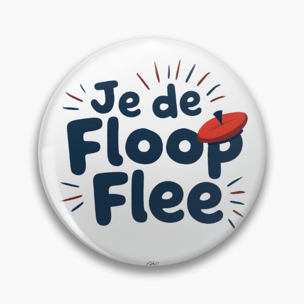 Item preview, Je de Floop Flee – FRIENDS Inspired Joey French Joke with Red Beret | Funny Pop‑Culture Sticker & Tee designed and sold by Nene's design.