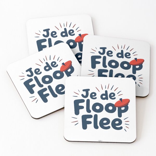 Item preview, Je de Floop Flee – FRIENDS Inspired Joey French Joke with Red Beret | Funny Pop‑Culture Sticker & Tee designed and sold by Nene's design.