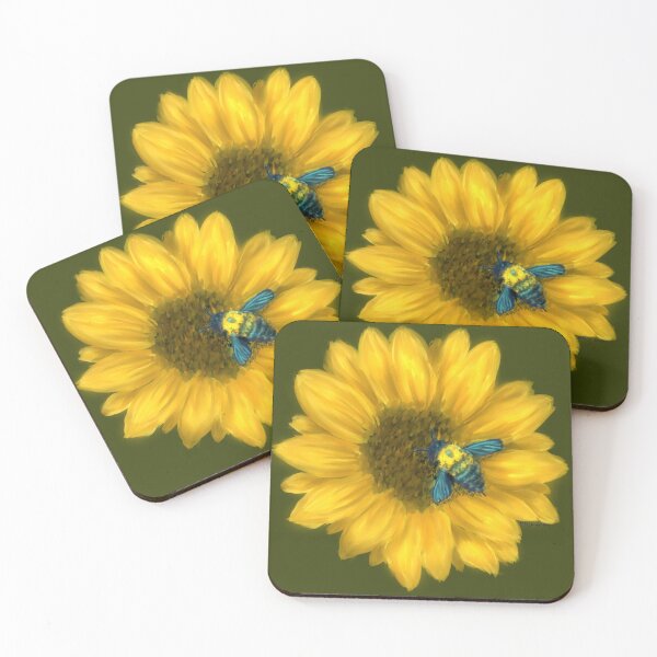 Item preview, Sunflower carpenter bee  designed and sold by AziJ-Designs.