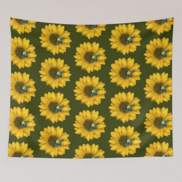 Item preview, Sunflower carpenter bee  designed and sold by AziJ-Designs.