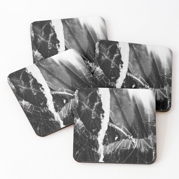 Item preview, Monochrome Kinetic Abstract Black and White Minimalist Line Art Print Industrial Noir Wall Decor designed and sold by NickDedidis.