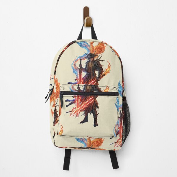 Item preview, Fire and Ice Phoenix Samurai – Elemental Warrior with Flaming Sword Fantasy Art designed and sold by Worthlesshun.