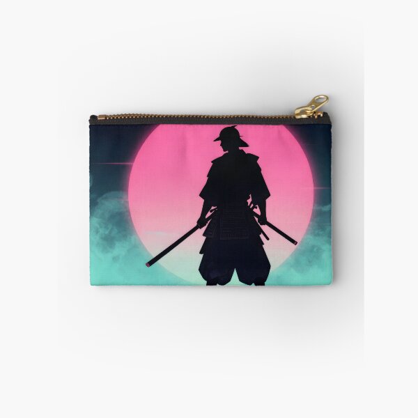 Item preview, Retro 80s Samurai Silhouette Neon Sun Vaporwave designed and sold by Zentavix.