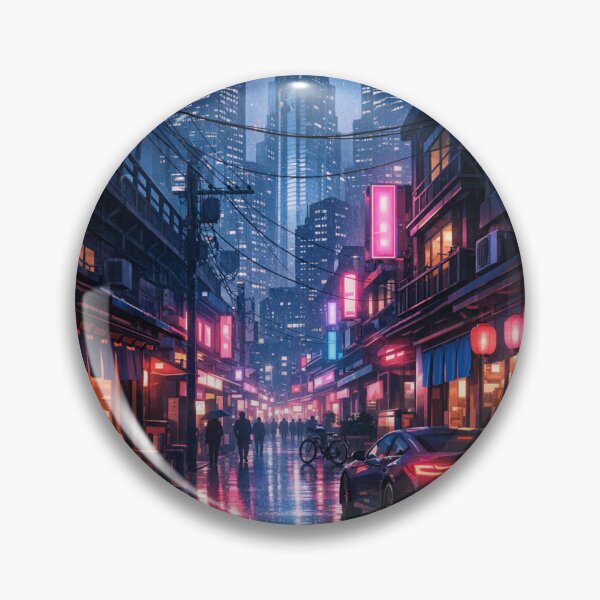 Artikelvorschau, Cyberpunk-Tokio-Nachtstraße – Neonregen-Stadtbild entworfen und verkauft von Vapeshop172025.