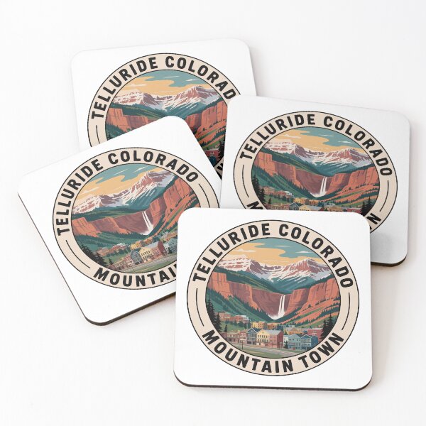 Item preview, Telluride Colorado Mountain Town Sticker – Vintage San Juan Mountains Travel Design designed and sold by pod24.
