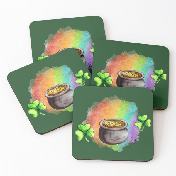 Item preview, Pot of Gold Watercolor Painting designed and sold by Eusong.