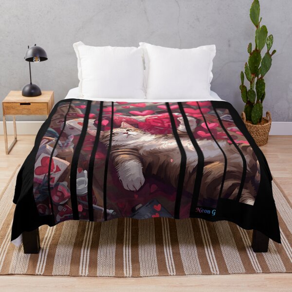 Item preview, a cat sitting surrounded by hearts  5 designed and sold by Neon G.