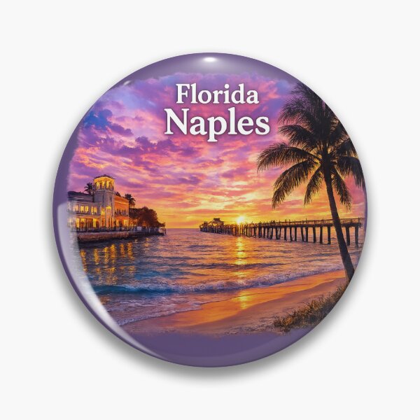 Item preview, Naples Florida Pier Sunset Sticker | Naples Florida Travel Sticker | Naples Pier Beach Sunset | Florida Gulf Coast Vacation Sticker designed and sold by SamEmbersLiving.