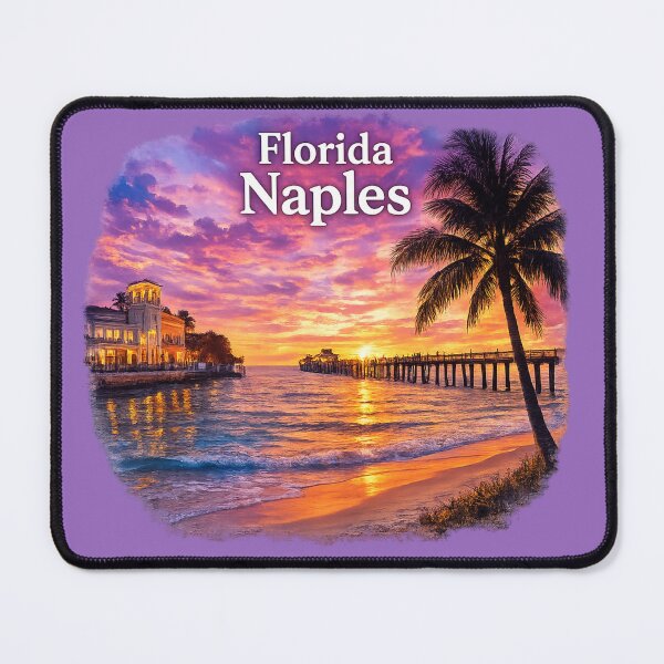 Item preview, Naples Florida Pier Sunset Sticker | Naples Florida Travel Sticker | Naples Pier Beach Sunset | Florida Gulf Coast Vacation Sticker designed and sold by SamEmbersLiving.