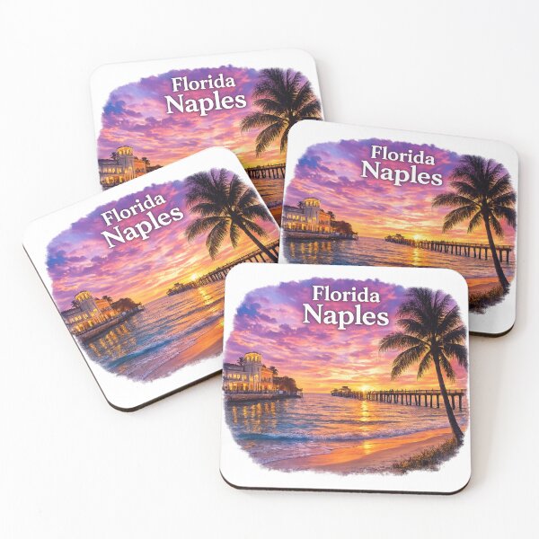 Item preview, Naples Florida Pier Sunset Sticker | Naples Florida Travel Sticker | Naples Pier Beach Sunset | Florida Gulf Coast Vacation Sticker designed and sold by SamEmbersLiving.