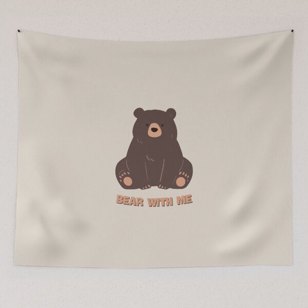 Item preview, Bear with me | Animal Pun designed and sold by wonderxwander.