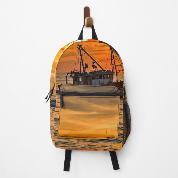 Item preview, The Golden Return: Fishing Boat at Sunset designed and sold by DW-AiRT.