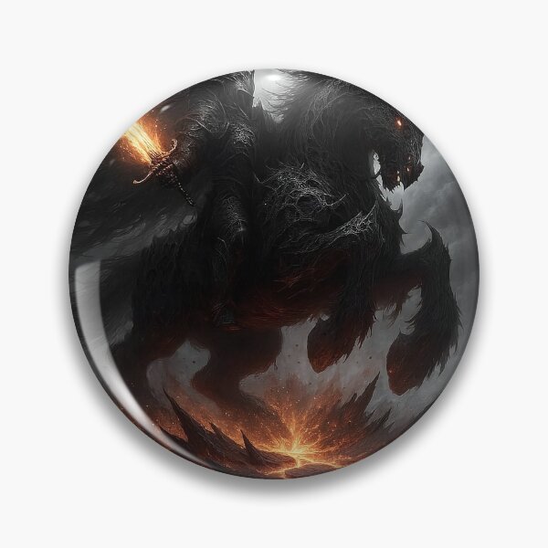 Item preview, Hellfire Abyssal Knight & Demonic Steed | Dark Fantasy Art designed and sold by MouradStudio.