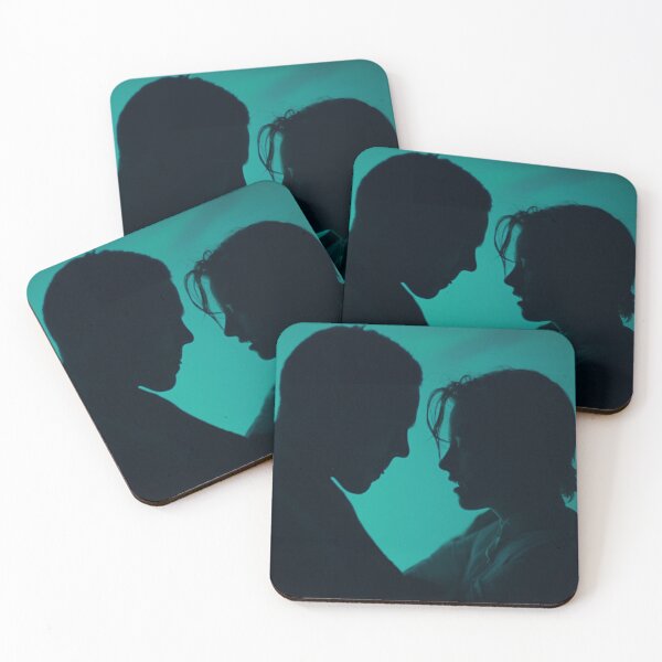 Item preview, Turquoise Neon Kiss - Vaporwave Silhouettes and Modern Romance designed and sold by xonaz.