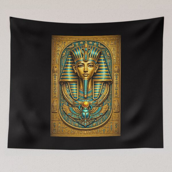 Item preview, Tutankhamun art inspired – Falcon, Ankh and Sacred Cobra Art designed and sold by GulfSignature.