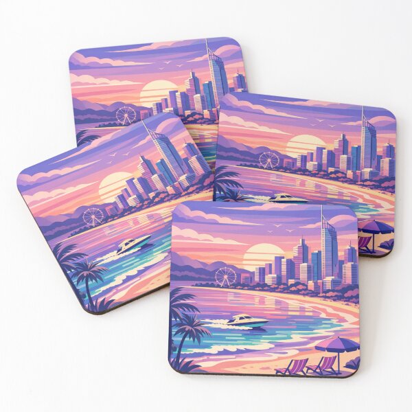 Item preview, Gold Coast  Travel Poster designed and sold by MatthewHeights.