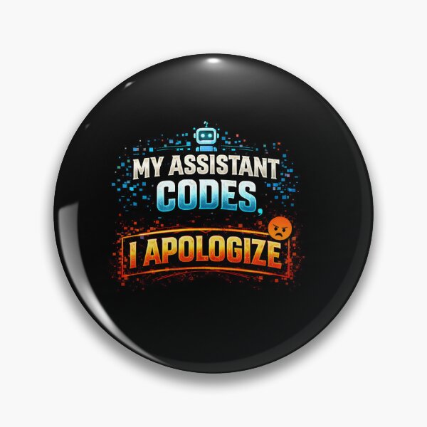 Item preview, My Assistant Codes, I Apologize Funny AI Developer Design designed and sold by FunnyDesignsArt.