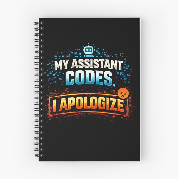 Item preview, My Assistant Codes, I Apologize Funny AI Developer Design designed and sold by FunnyDesignsArt.