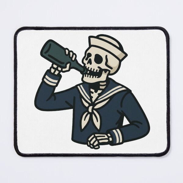 Item preview, Skeleton Sailor Drinking Sticker designed and sold by Warhead Collective.