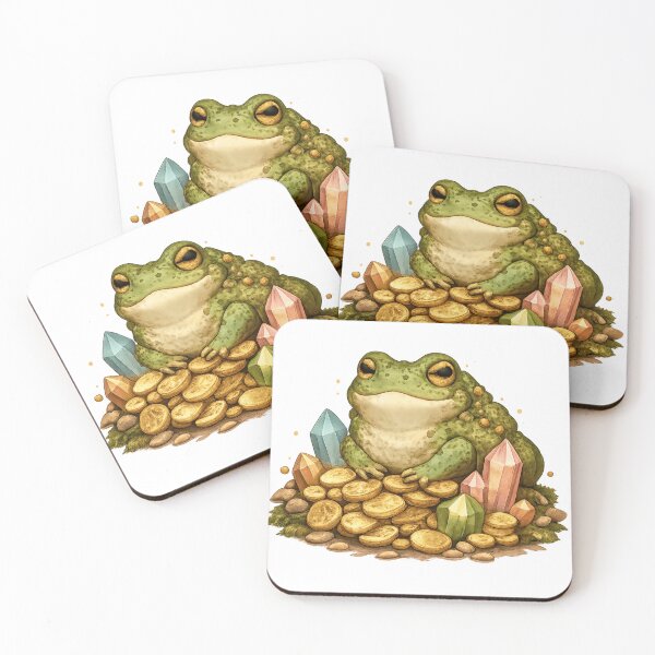 Item preview,  Hoarding Gold Trinkets Goblin Frog Cozy Fantasy designed and sold by Retro Mood Co.