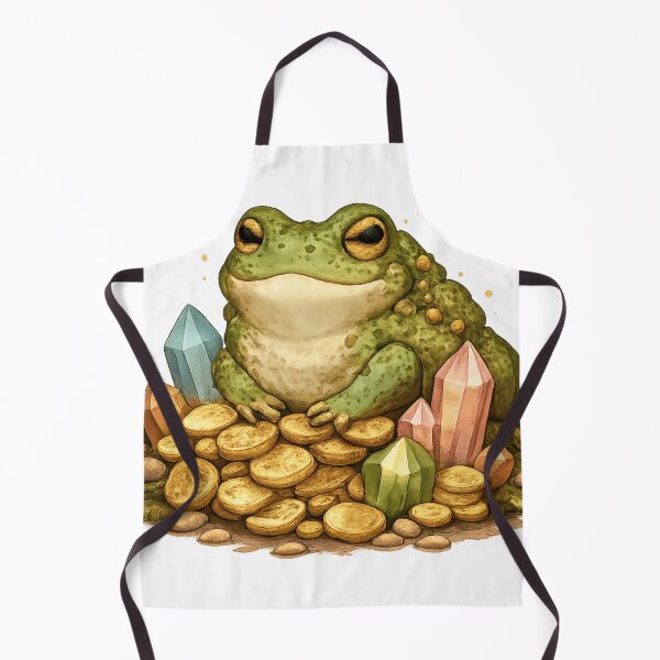 Item preview, Hoarding Gold Trinkets Goblin Frog Cozy Fantasy designed and sold by Retro Mood Co.