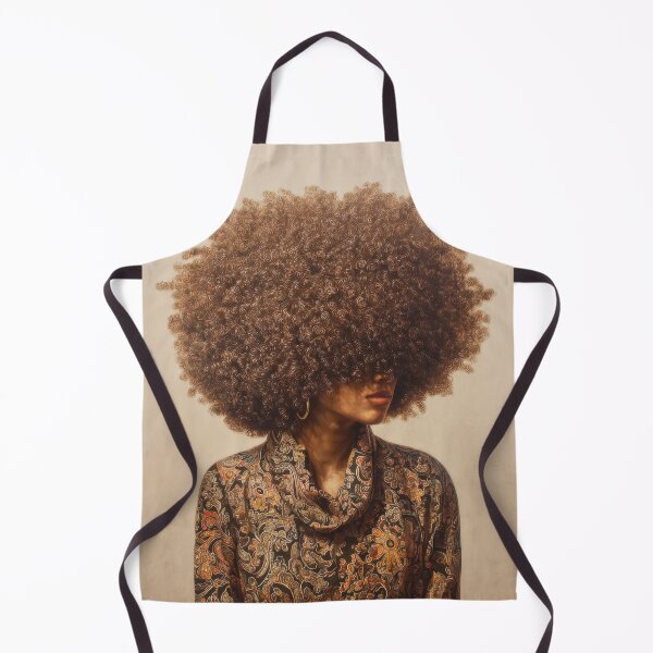 Item preview, Retro Fashion Portrait with Oversized Afro and Ornate Patterned Clothing designed and sold by Shannon Hilson.